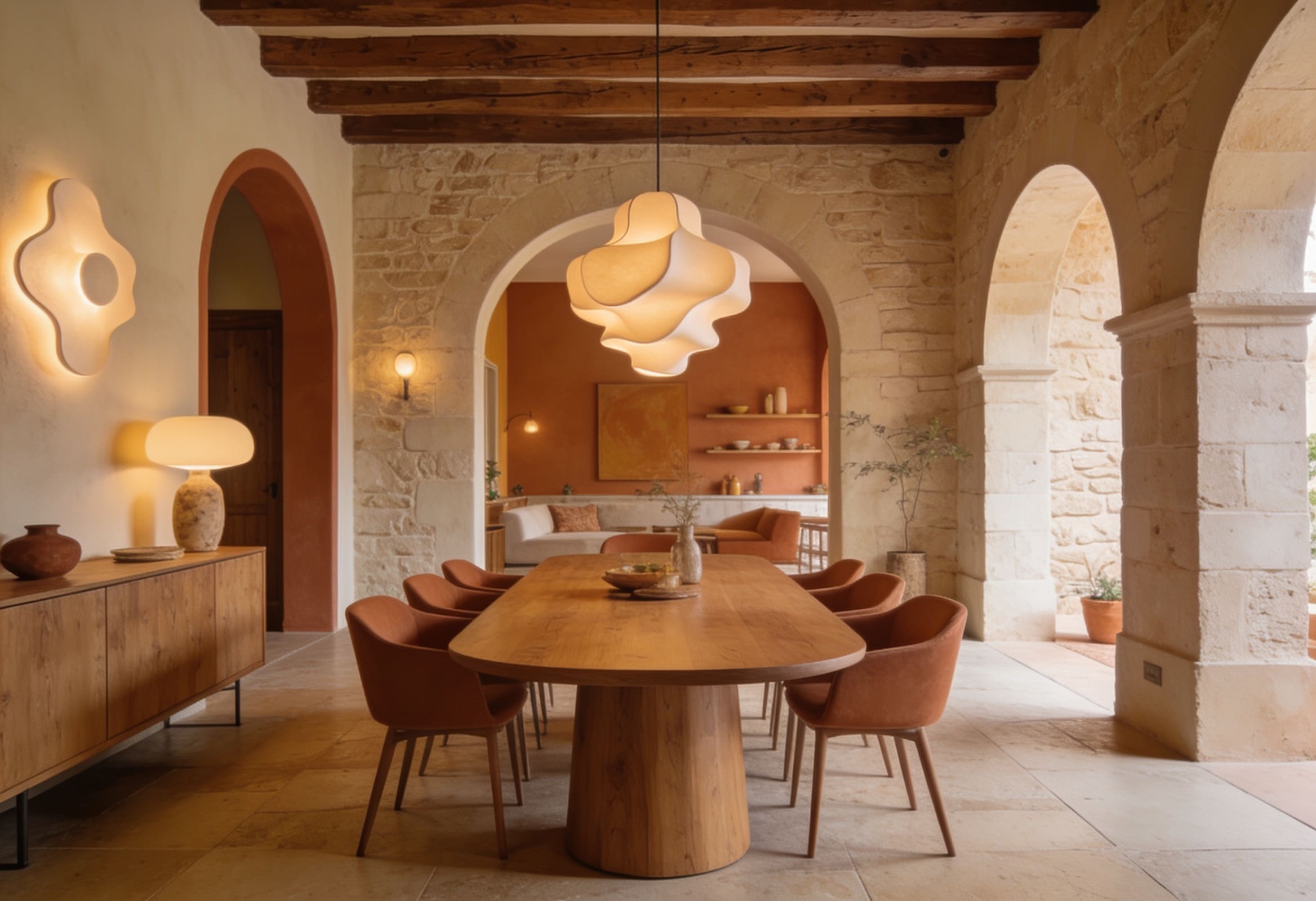 Terracotta Accent Dining example